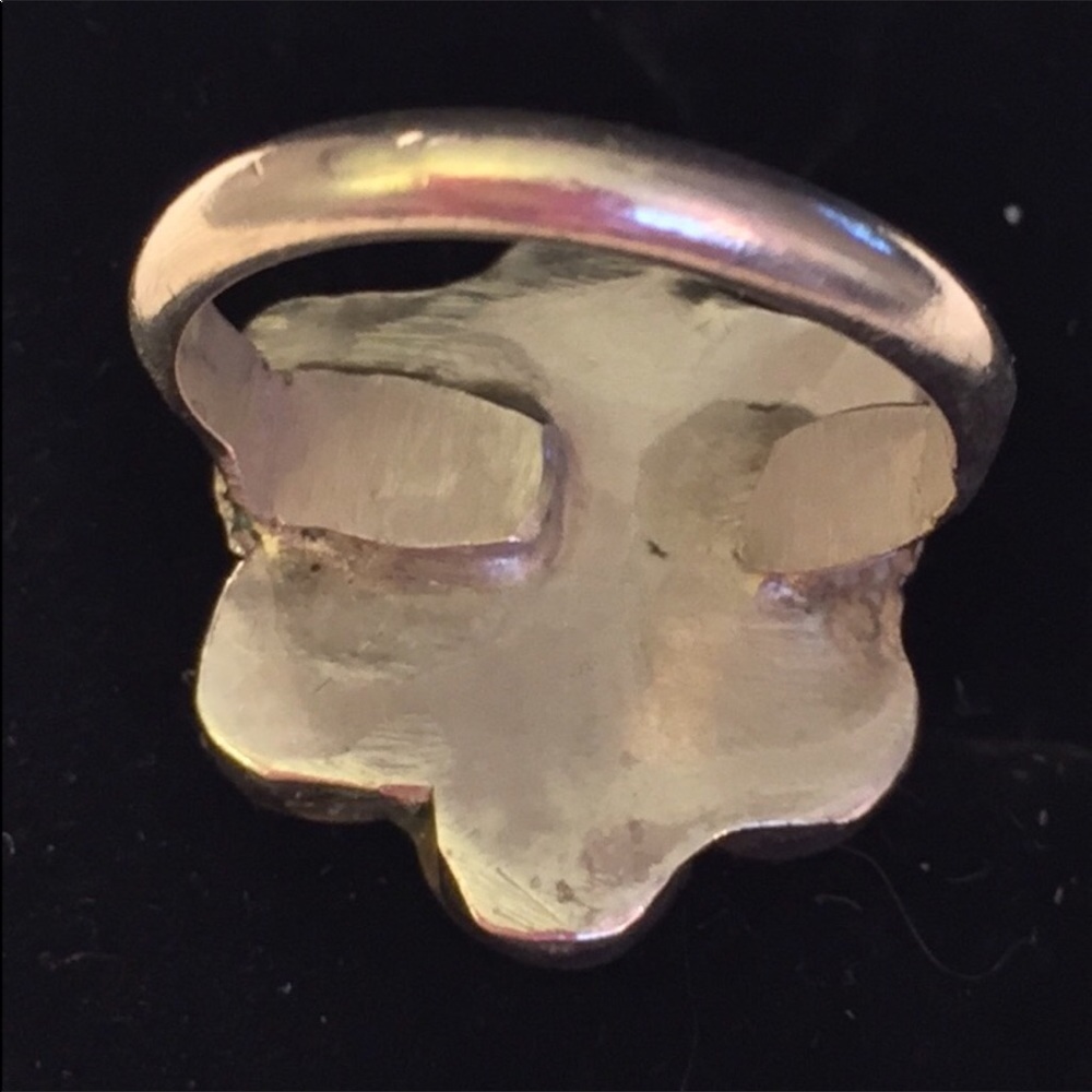 925 SterlingSilver(?) Artisan💍w/7 Gemstone 5 - Picture 6 of 8